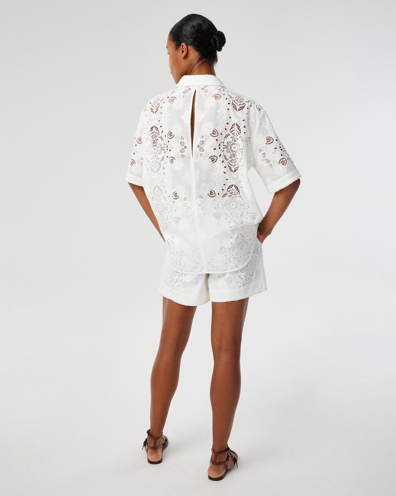 Bizzy Lace Shorts - White