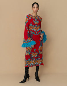 Seraphina Crepe Midi Dress - Regina Red - SALE
