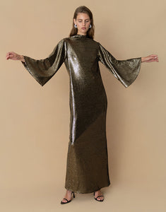 Finley Sequin Maxi Dress - Gold/Black - SALE