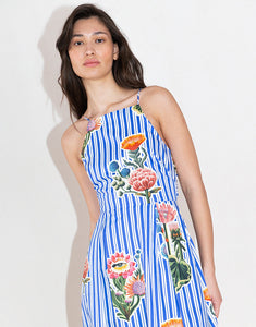 Goreti Cotton Midi Dress - California Garden