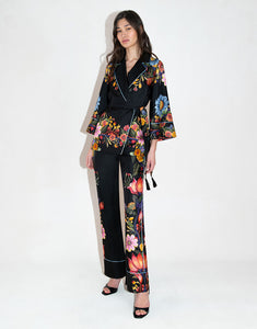 Una Silk Twill Jacket - Sierra Black