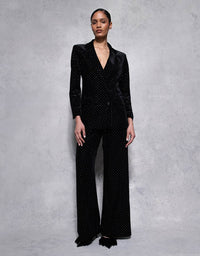 Henley Velvet Trouser - Crystal Black - SALE