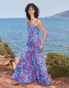Cordiela Cotton Midi Dress - Venus Shell Blue