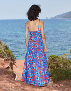 Cordiela Cotton Midi Dress - Venus Shell Blue