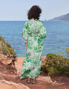 Bianca Cotton Maxi Dress - Calypso Green