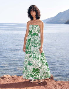 Jou Jou Cotton Maxi Dress - Calypso Green