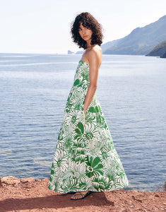 Jou Jou Cotton Maxi Dress - Calypso Green