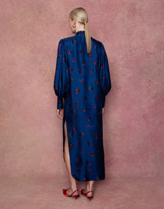 Dakota Twill Midi Dress - Petal Cloud Navy