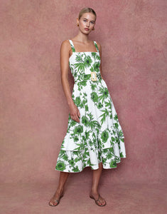 Dani Pique Midi Dress - Antigua Green