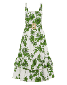 Dani Pique Midi Dress - Antigua Green