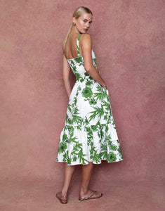 Dani Pique Midi Dress - Antigua Green