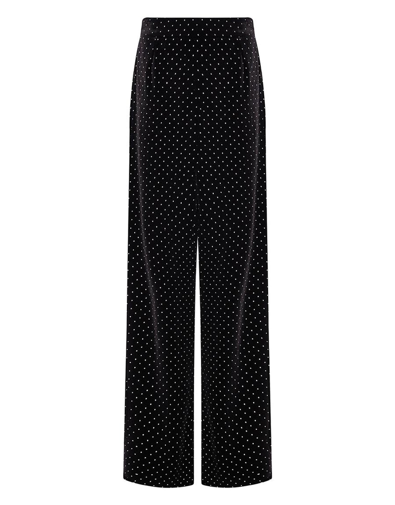 Henley Velvet Trouser - Crystal Black - SALE