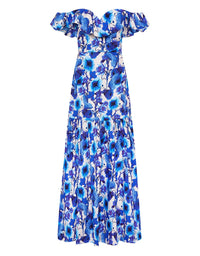 Jazella Cotton Maxi Dress - Venus Shell Blue