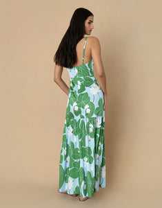 Cordiela Cotton Maxi Dress - Waterlily Green