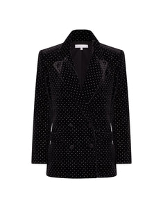 Quinn Velvet Jacket - Crystal Black