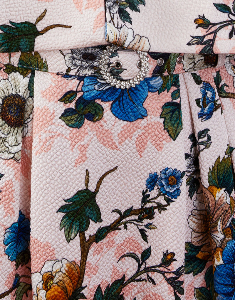 Jules Jacquard Midi Dress - Magic Blossom Pink