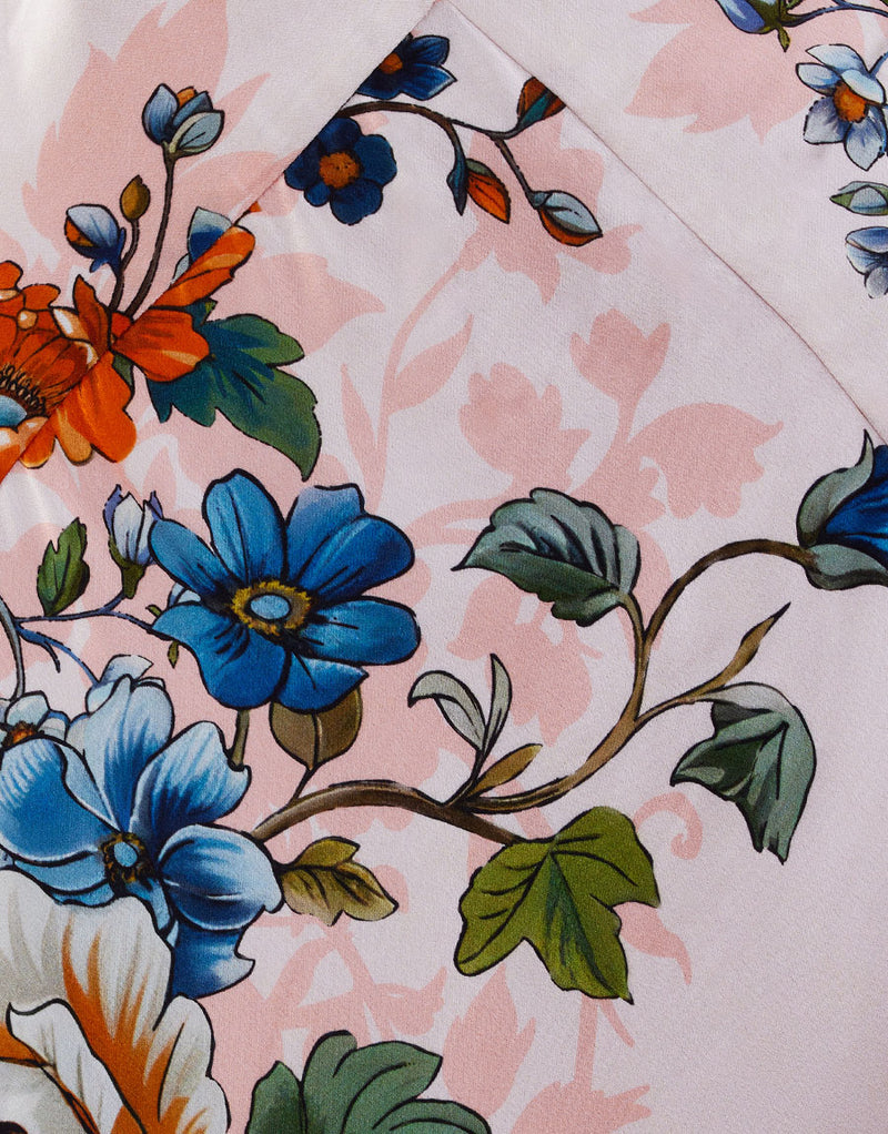 Olive Crepe Maxi Dress - Magical Blossom Pink