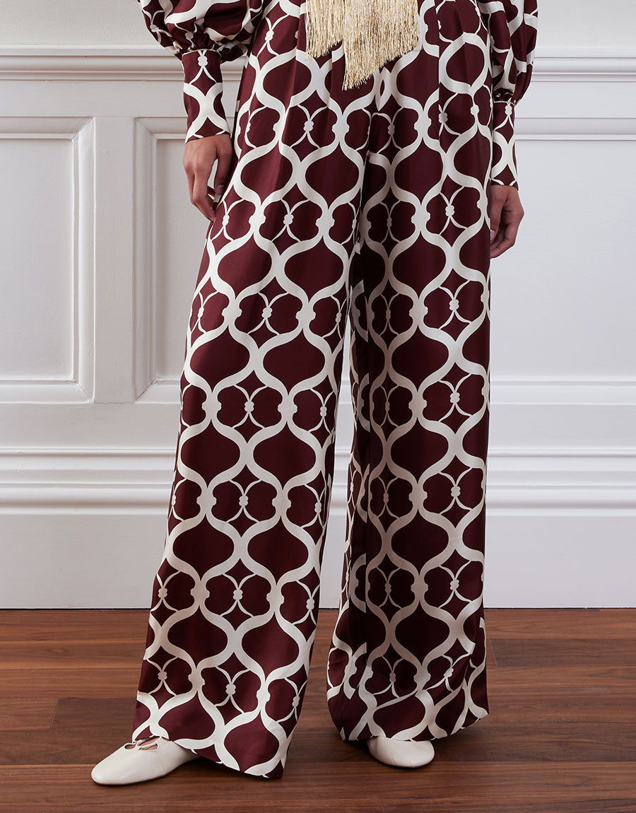 Melia Twill Trouser - Loop Brown