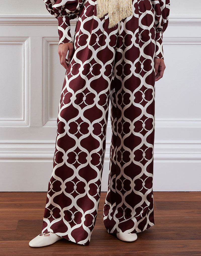 Melia Twill Trouser - Loop Brown