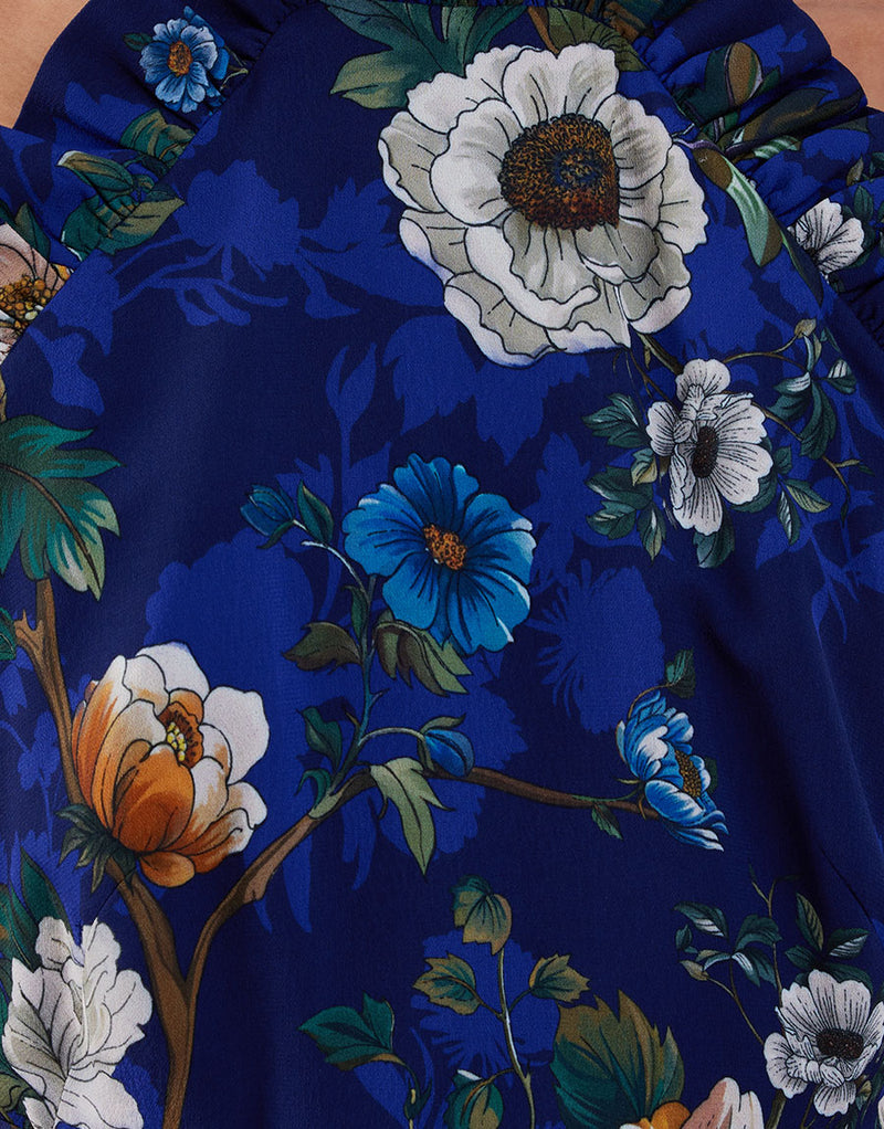Tatiana Crepe Maxi Dress - Magical Blossom Navy