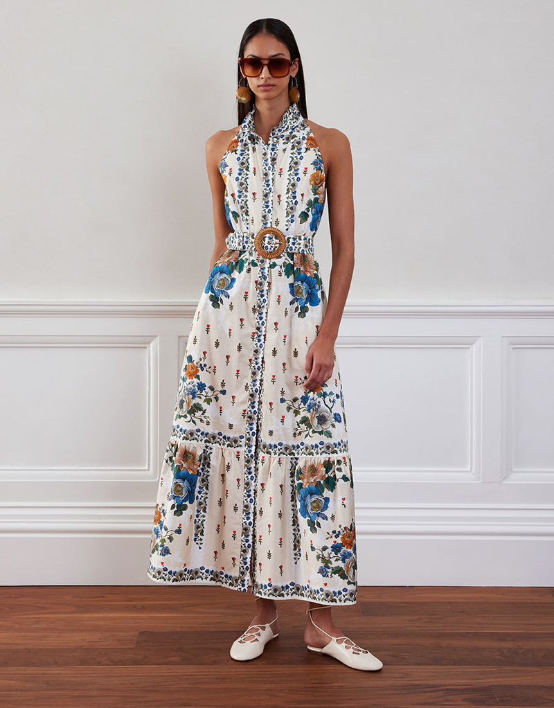 Biba Cotton Maxi Dress - Magical Blossom Cream