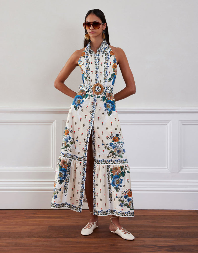 Biba Cotton Maxi Dress - Magical Blossom Cream