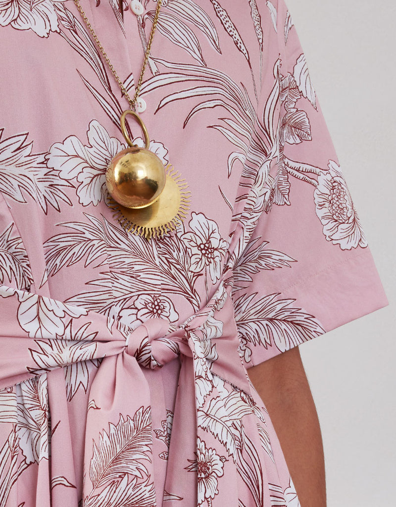 Posie Cotton Maxi Dress - Jungle Pink