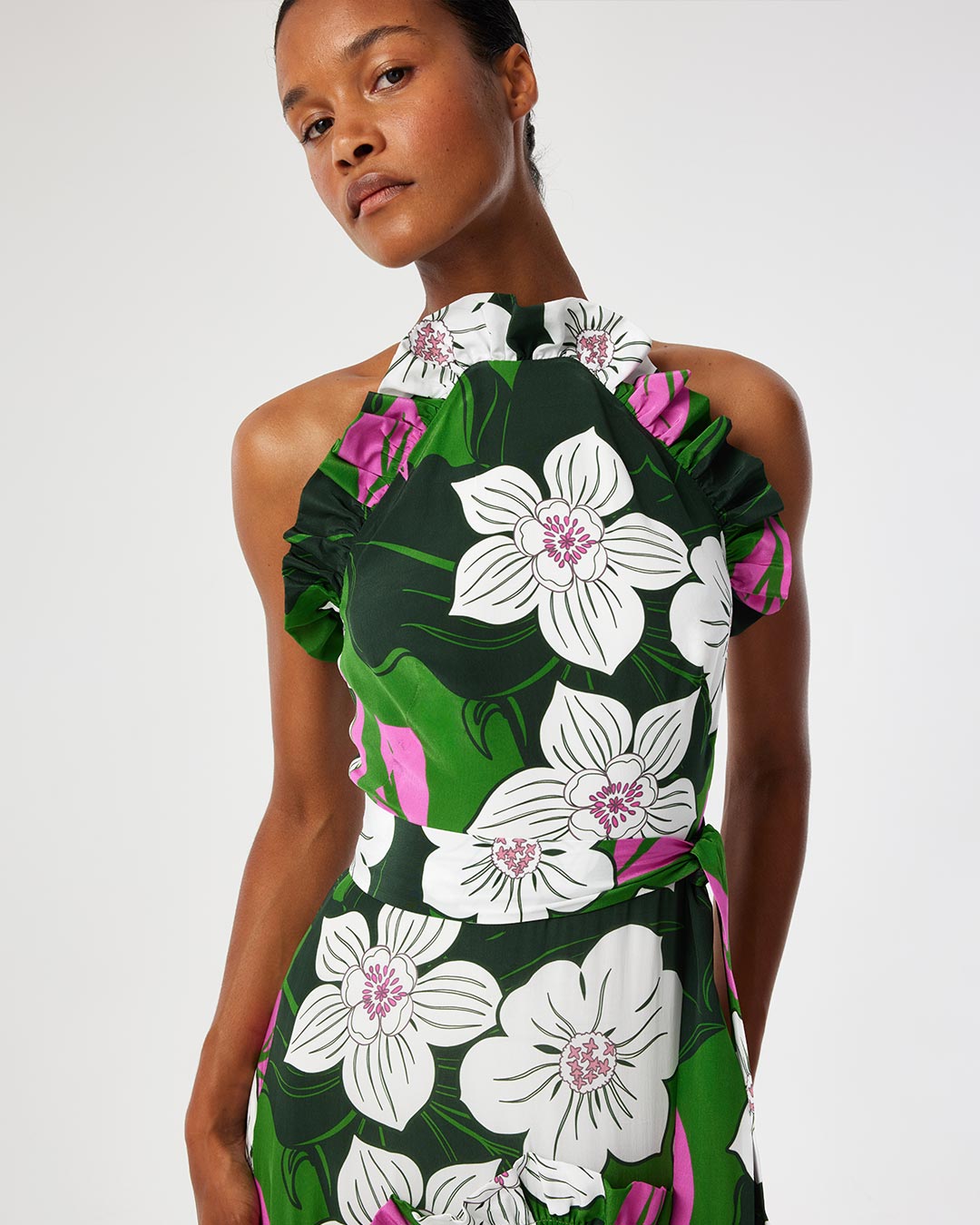 Tatiana Crepe Maxi Dress - Obscura