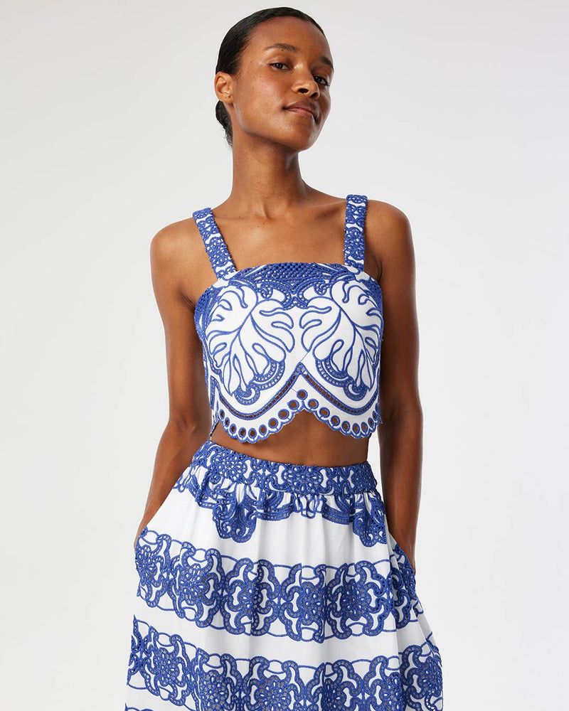 Delia Lace Top - White