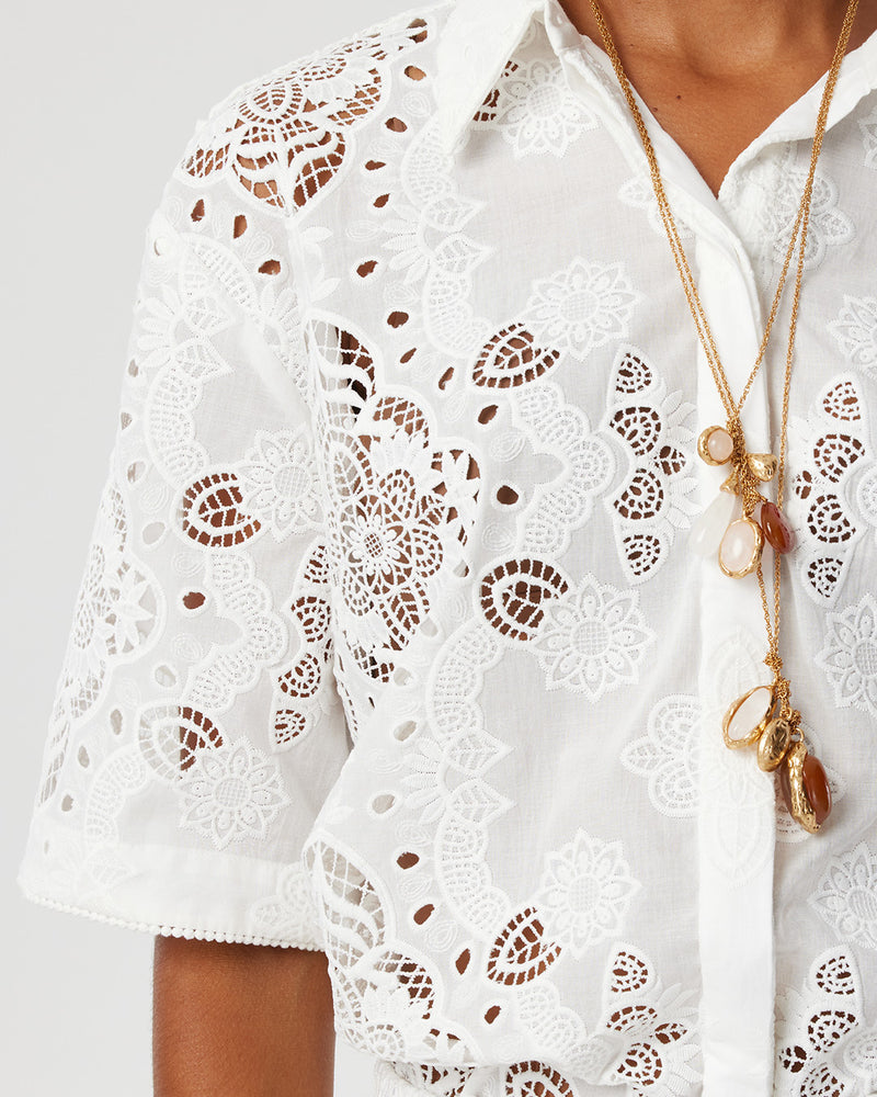 Akari Lace Top - White