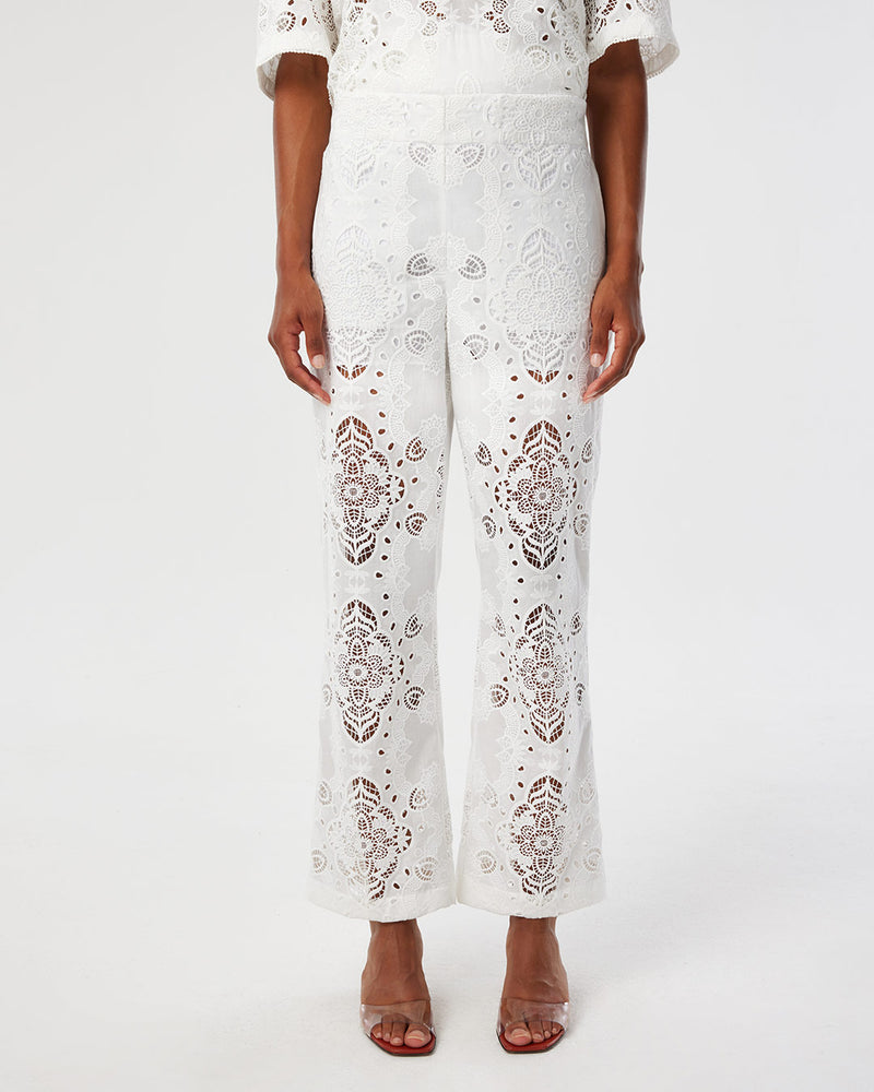 Joshua Lace Trouser - White