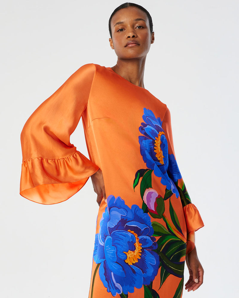 Celeste Satin Dress - Floral