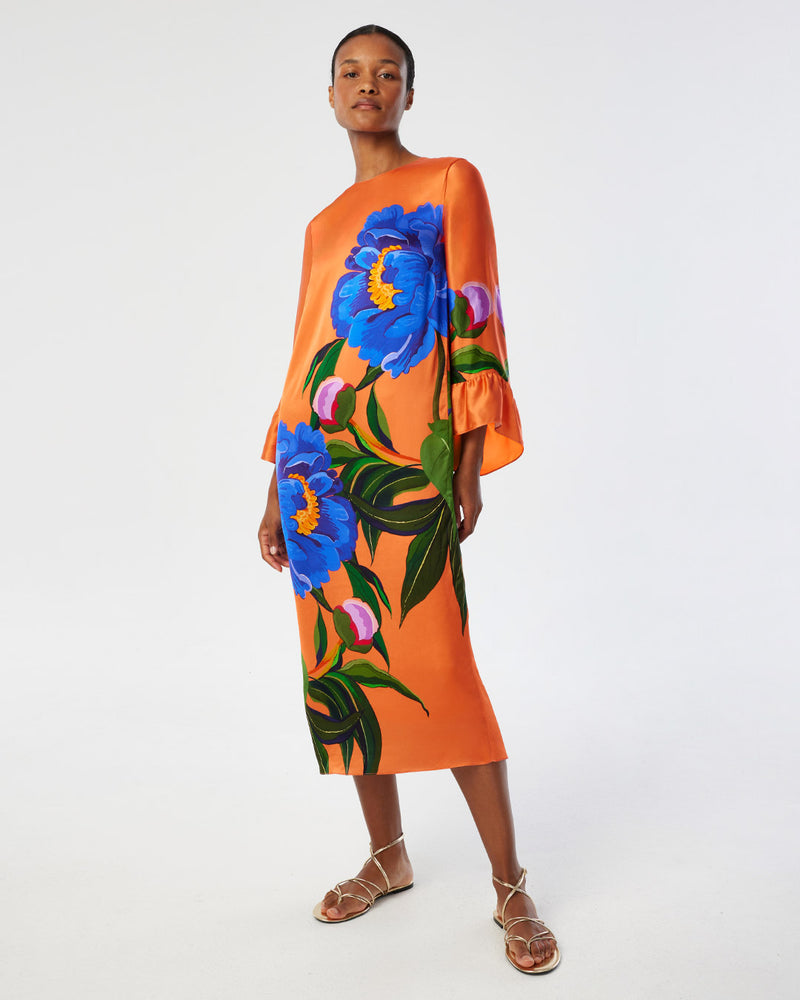 Celeste Satin Dress - Floral
