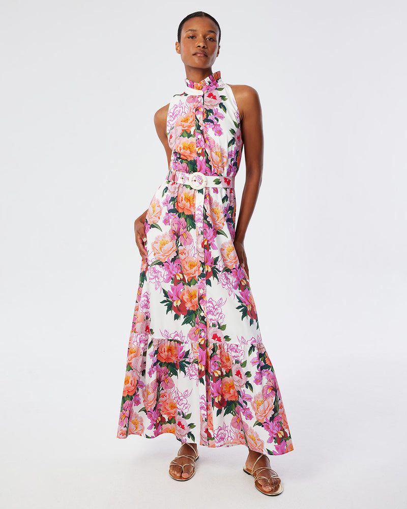 Biba Cotton Maxi Dress - Peony Drip media 1