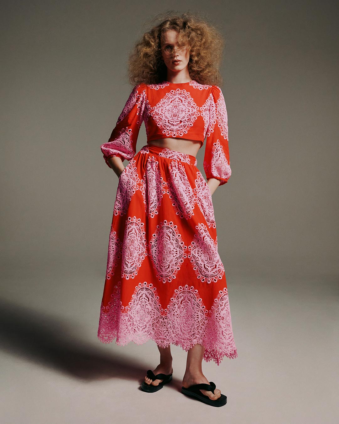 Rhea Top Lace Top - Red media 5