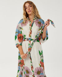 Bianca Linen Maxi Dress - Salento Placement media 2