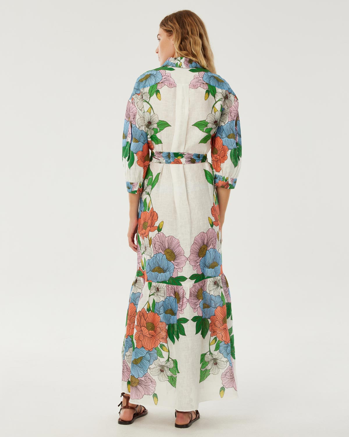 Bianca Linen Maxi Dress - Salento Placement media 3