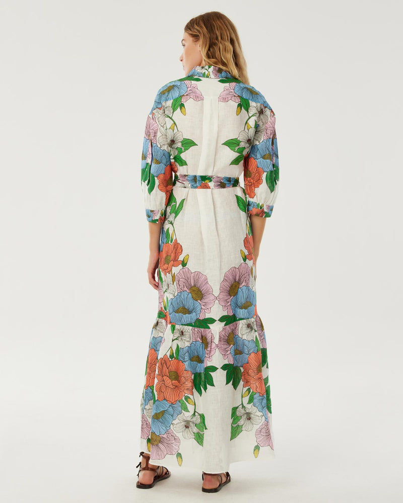 Bianca Linen Maxi Dress - Salento Placement media 3