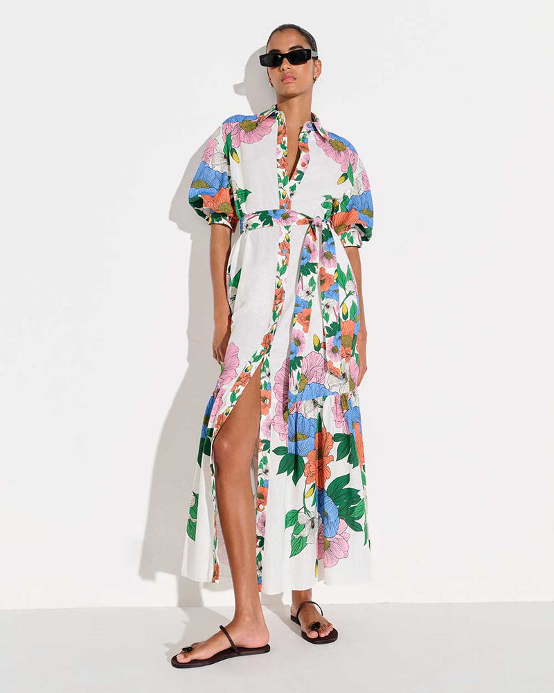 Bianca Linen Maxi Dress - Salento Placement media 6