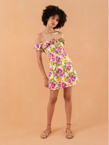 Nalani Cotton Mini Dress - Peonia Pink
