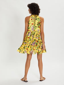 Maggie Peony A-Line Mini Dress – Yellow
